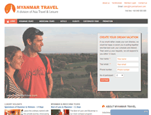 Tablet Screenshot of myanmartravel.com